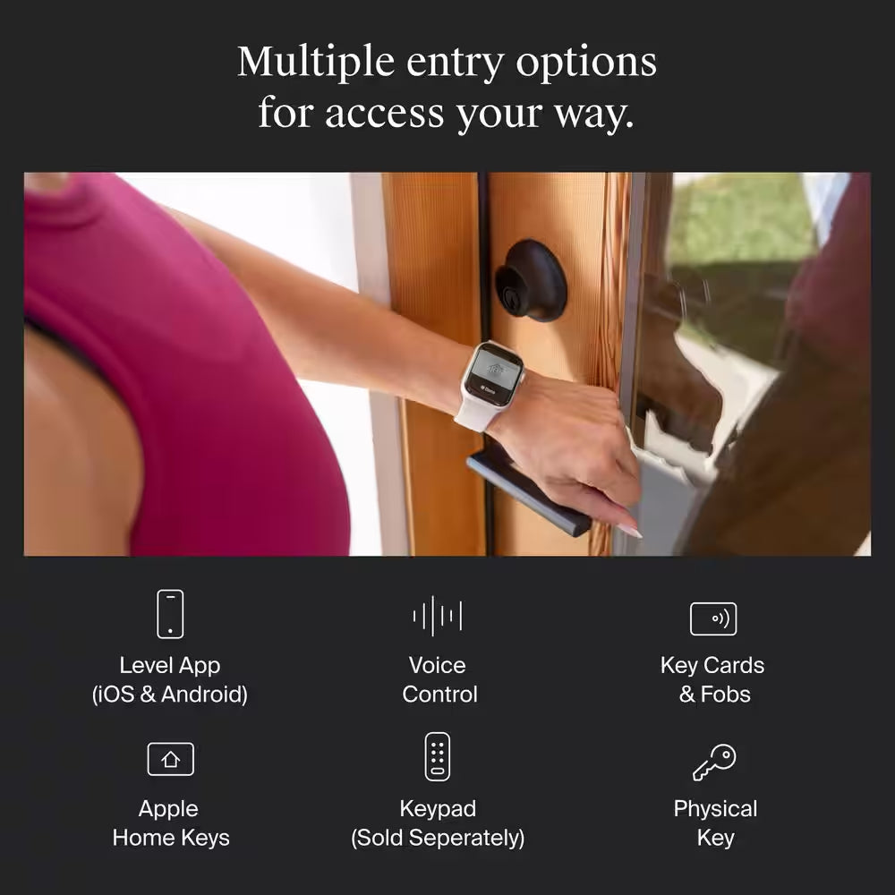 Level Lock+ Matter-over-Thread Smart Lock — Matte Black