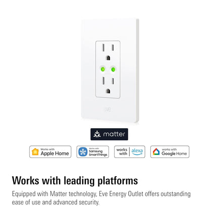 Eve Energy Matter-over-Thread In-Wall Outlet & Power Meter