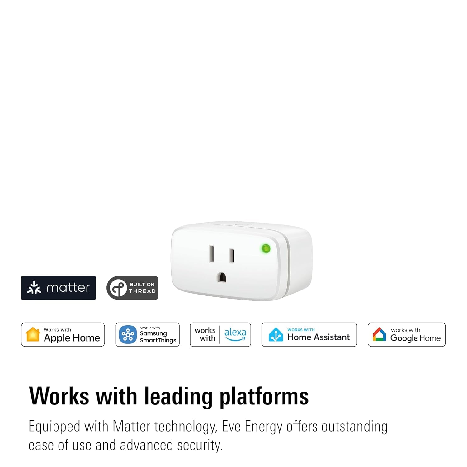 Eve Energy Matter-over-Thread Smart Plug — 2 Pack