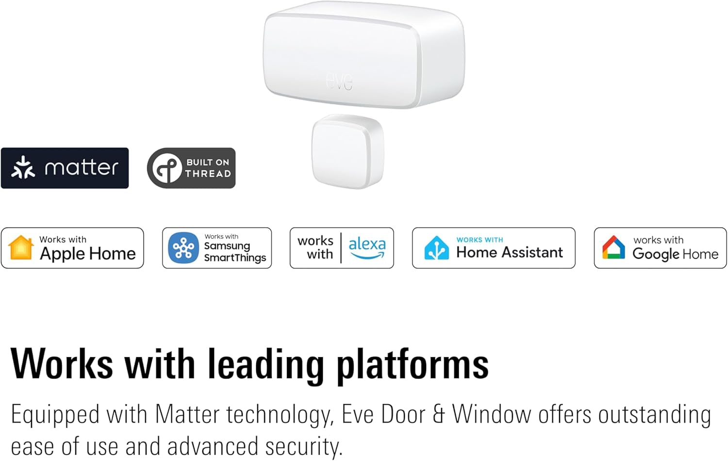 Eve Door & Window Matter-over-Thread Sensors — 3 Pack