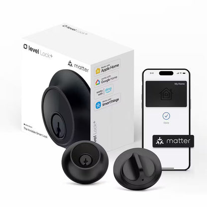 Level Lock+ Matter-over-Thread Smart Lock — Matte Black