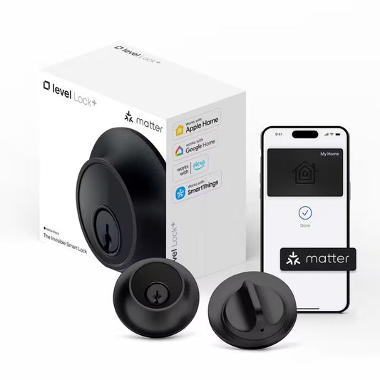 Level Lock+ Matter-over-Thread Smart Lock — Matte Black