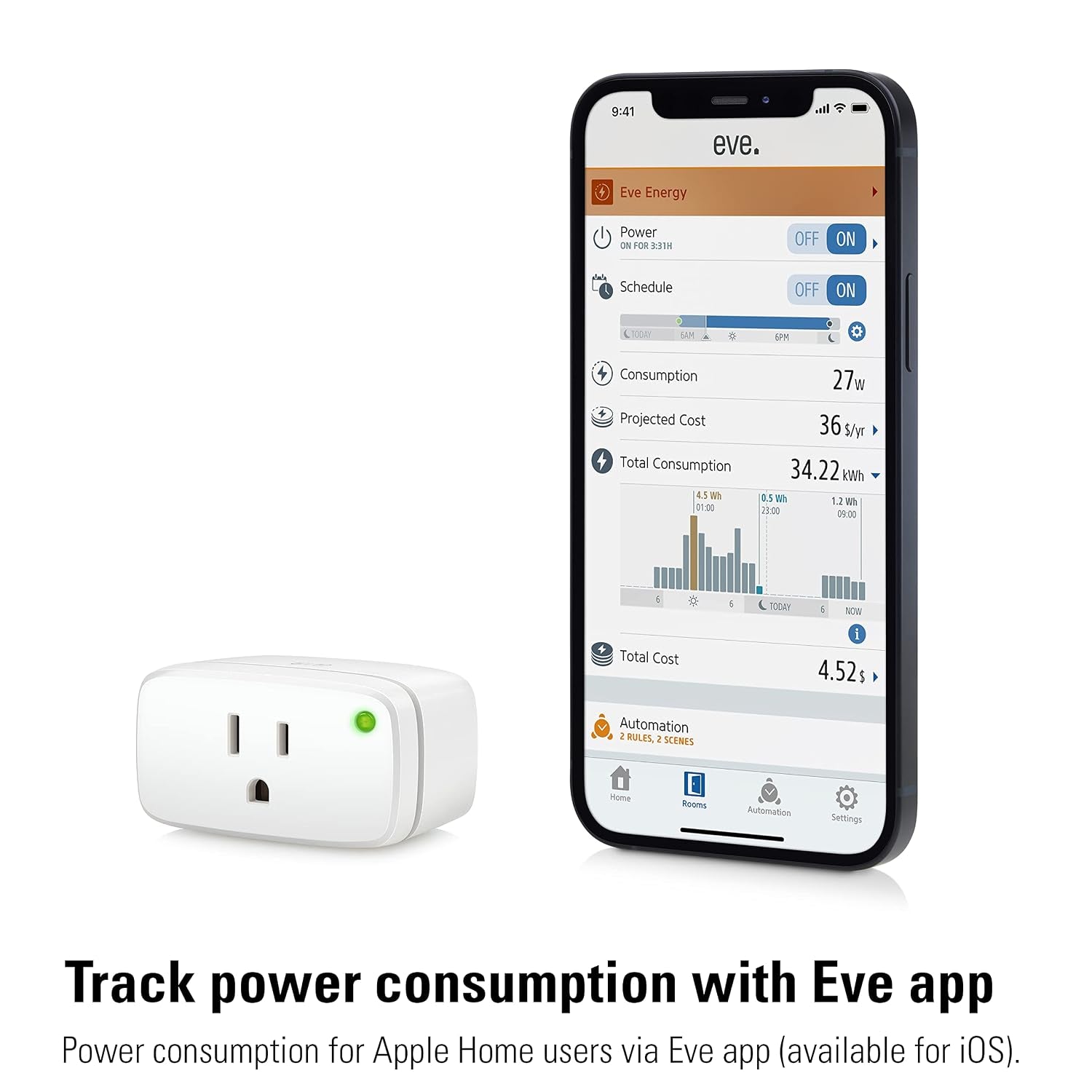 Eve Energy Matter-over-Thread Smart Plug — 2 Pack